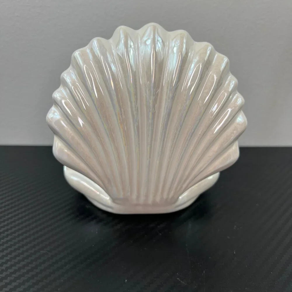 NEW Bath & Body Works Clam Shell Soap Holder Iridescent Seashell